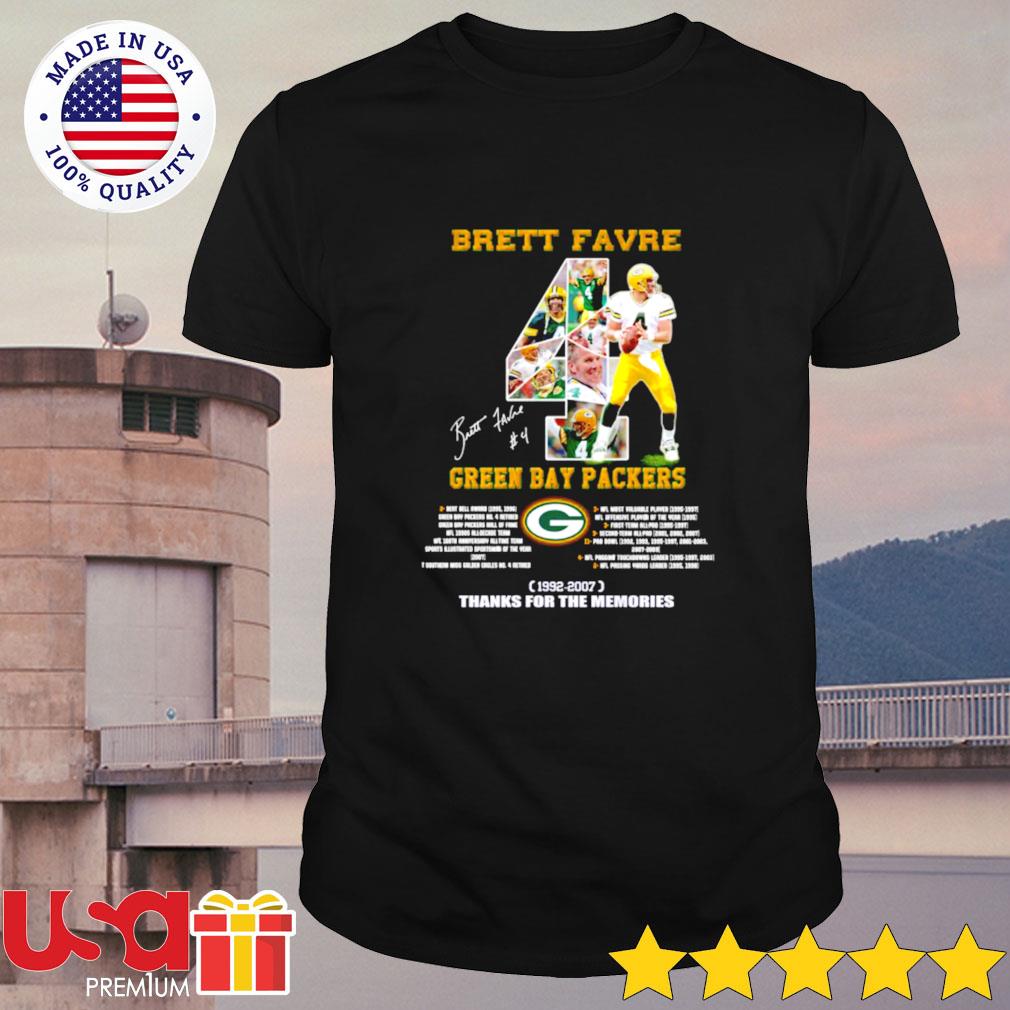 Brett Favre 4th Green Bay Packers 1992-2007 signature shirt