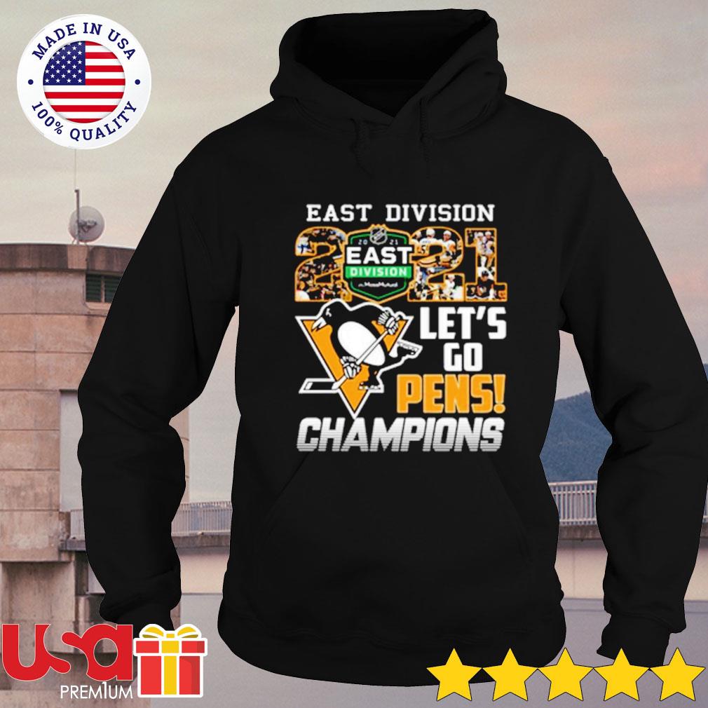 Pittsburgh Penguins East Division 2021 Let's Go Pens Champions
