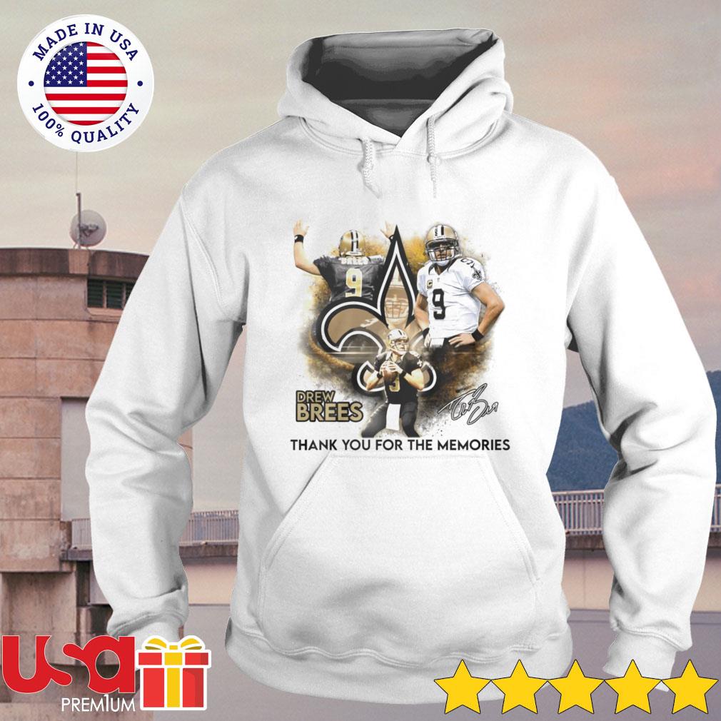 Drew Brees New Orleans Saints thank you for the memories signature T-shirt,  hoodie, sweater, long sleeve and tank top