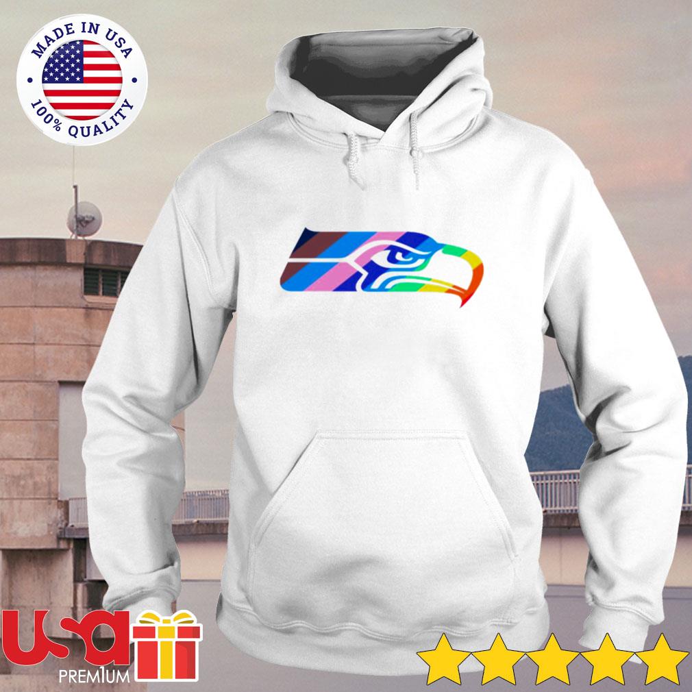 LGBTQ+ Seattle Seahawks is love pride logo 2023 T-shirt, hoodie, sweater,  long sleeve and tank top