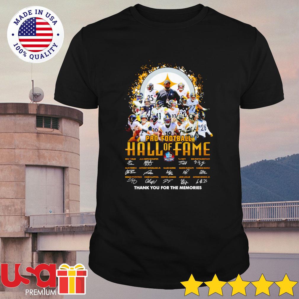 Pittsburgh Steelers pro football hall of fame thank you for the memories  signatures t-shirt, hoodie, sweater, long sleeve and tank top