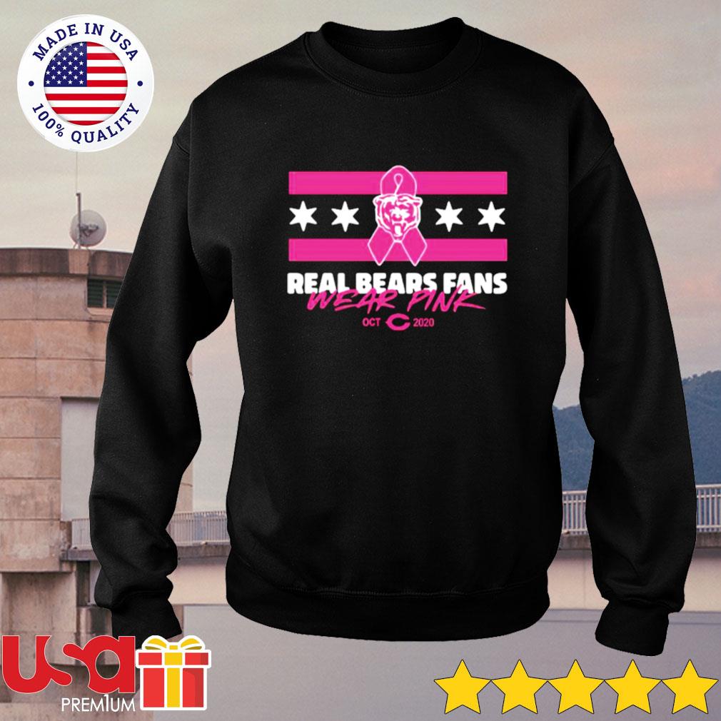 Chicago bears real bears fans wear pink shirt, hoodie, sweater