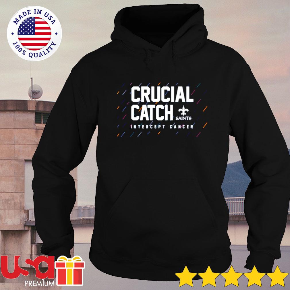 New Orleans Saints Crucial Catch Intercept Cancer shirt, hoodie, sweater  and long sleeve