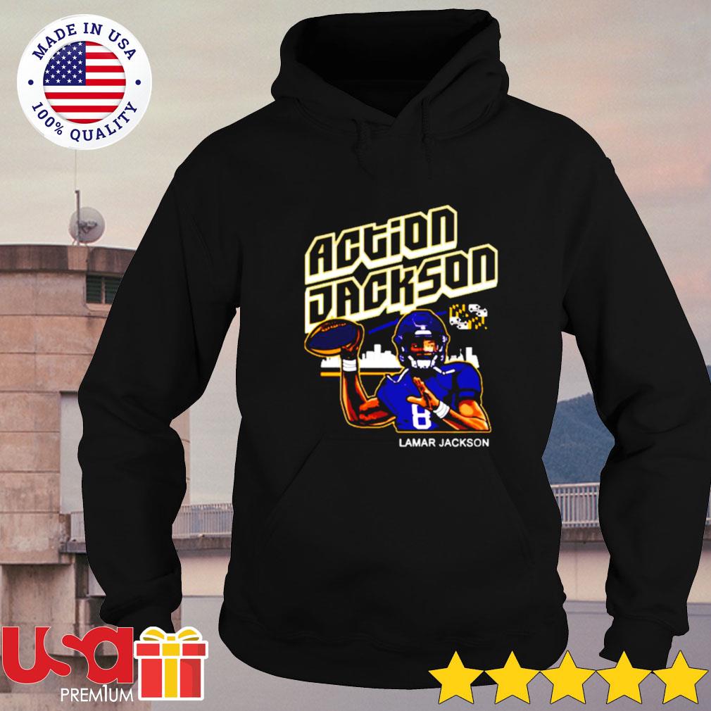 Lamar Jacksons Action Jackson Baltimore Ravens shirt, hoodie
