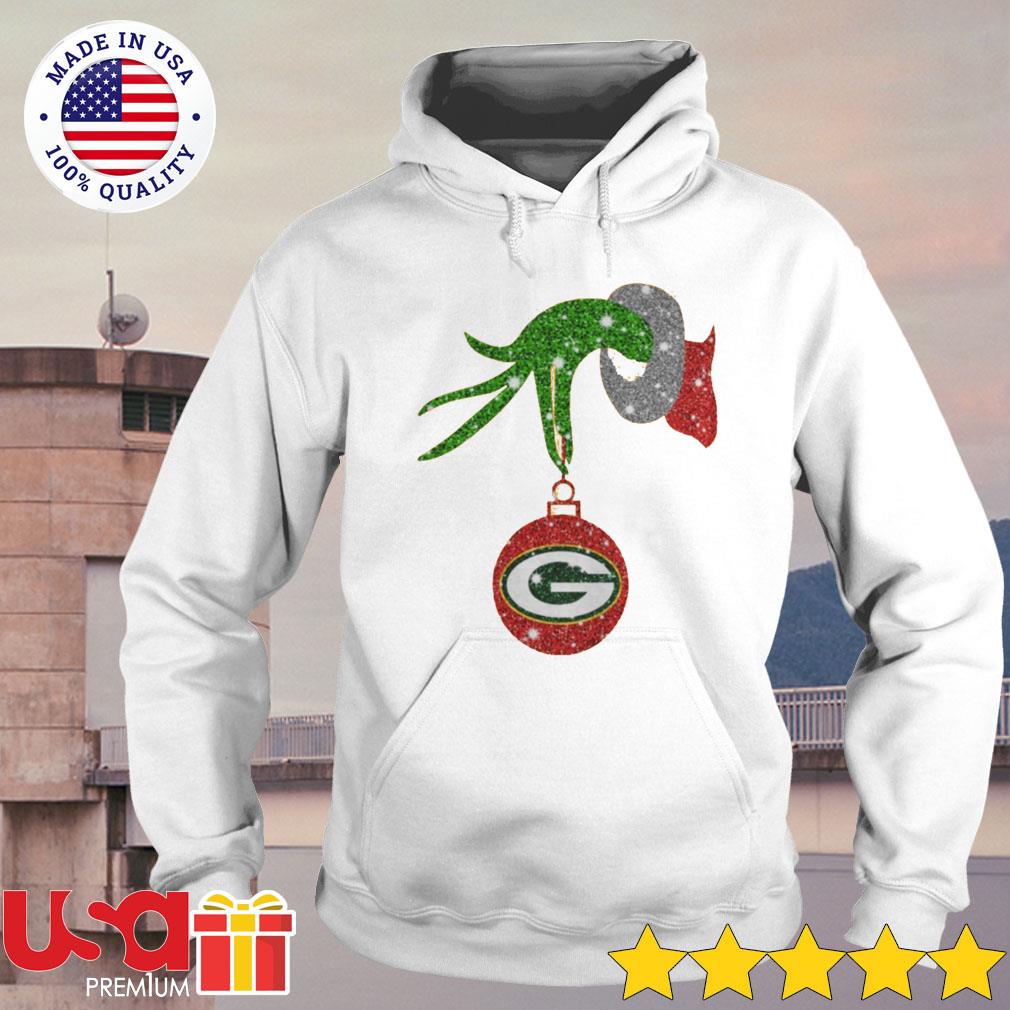 The Grinch holding Ornament Green Bay Packers Christmas shirt, hoodie,  sweater and long sleeve