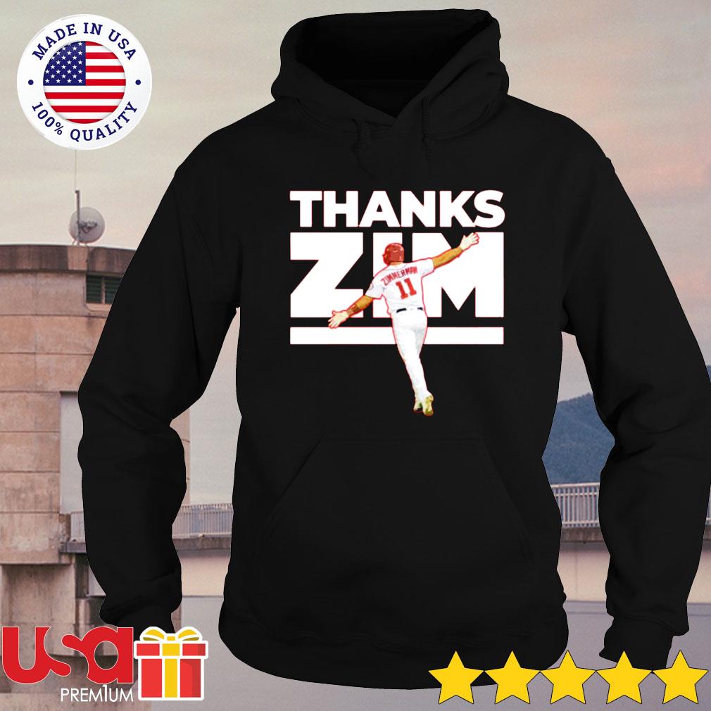 Awesome Ryan Zimmerman Thanks Zim shirt, hoodie, sweater and long