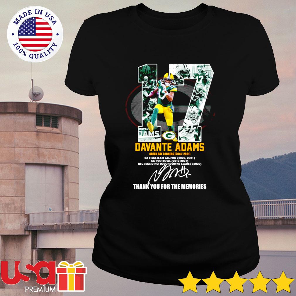 Davante Adams 17 Green Bay Packers 2014-2020 signature t-shirt