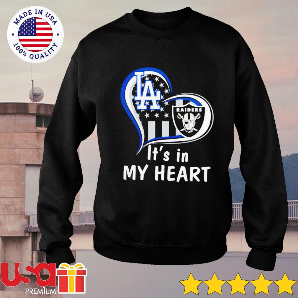 Los Angeles Dodgers and Las Vegas Raiders It's in my heart shirt