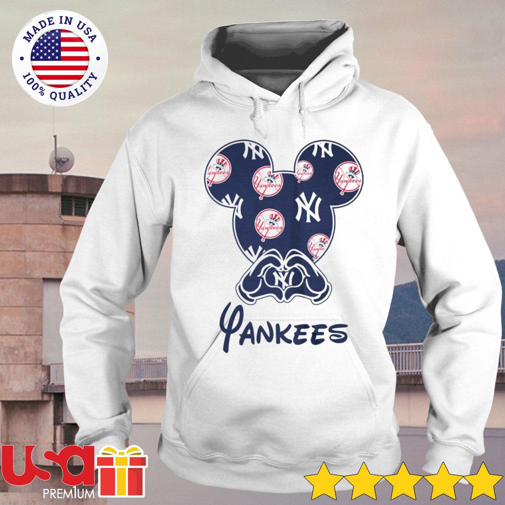 Mickey mouse love new york yankees heart shirt, hoodie, sweater, long  sleeve and tank top