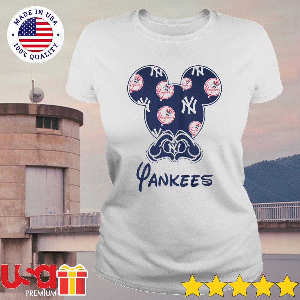 Mickey mouse love new york yankees heart shirt, hoodie, sweater, long  sleeve and tank top