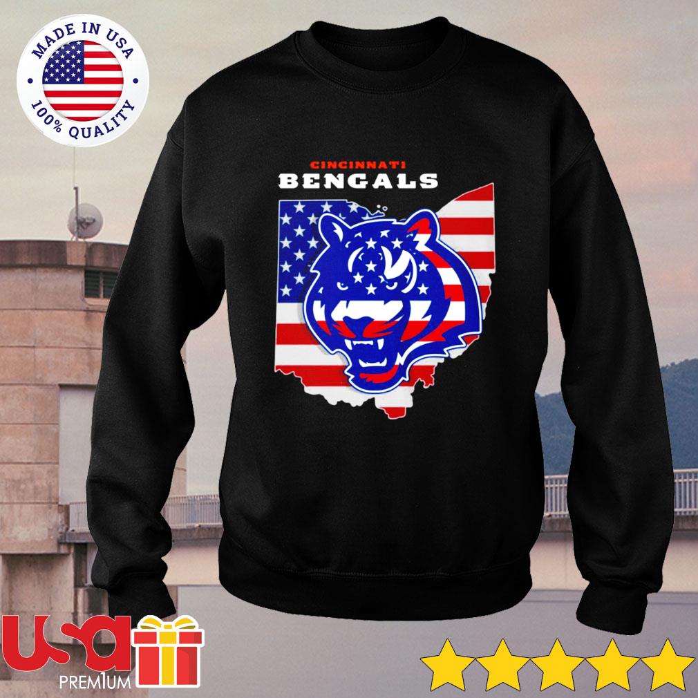 Official cincinnati Bengals football Ohio map shirt, hoodie