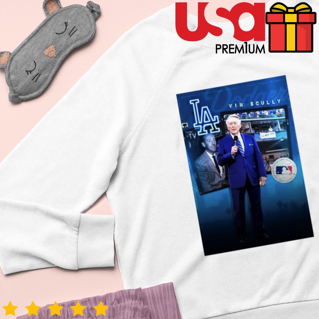 FREE shipping Vintage It's Time For Dodgers Baseball Vin Scully RIP Shirt,  Unisex tee, hoodie, sweater, v-neck and tank top