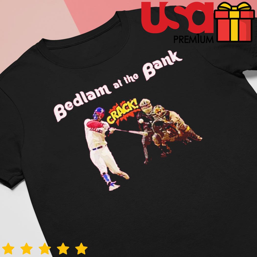 Bryce harper bedlam at the bank T-shirts, hoodie, sweater, long