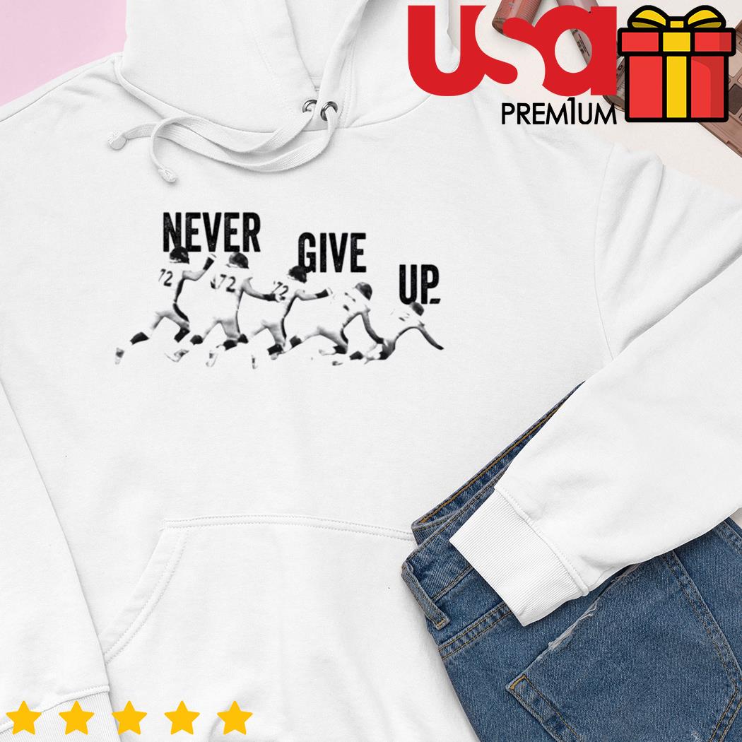 Never give up Garett Bolles 72 t-shirt, hoodie, sweater, long sleeve and  tank top