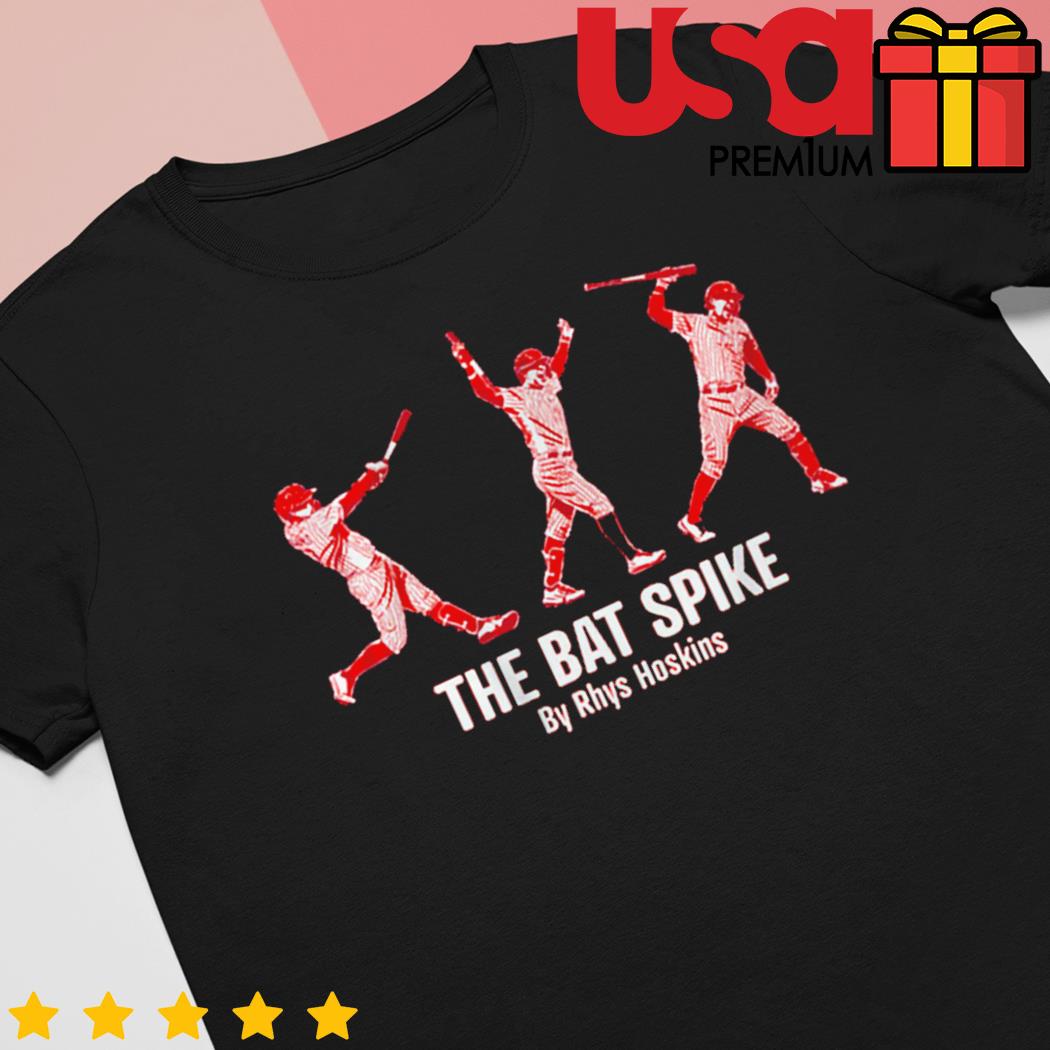 Rhys Hoskins: The Bat Spike, Women's V-Neck T-Shirt / Small - MLB - Sports Fan Gear | breakingt