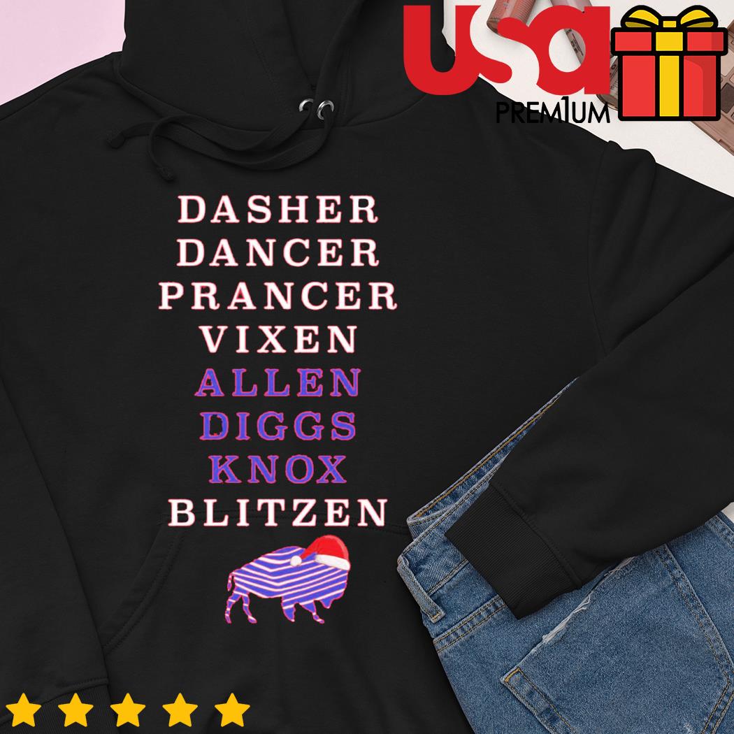 Dasher Dancer Prancer Vixen Allen Diggs Knox Blitzen shirt, hoodie