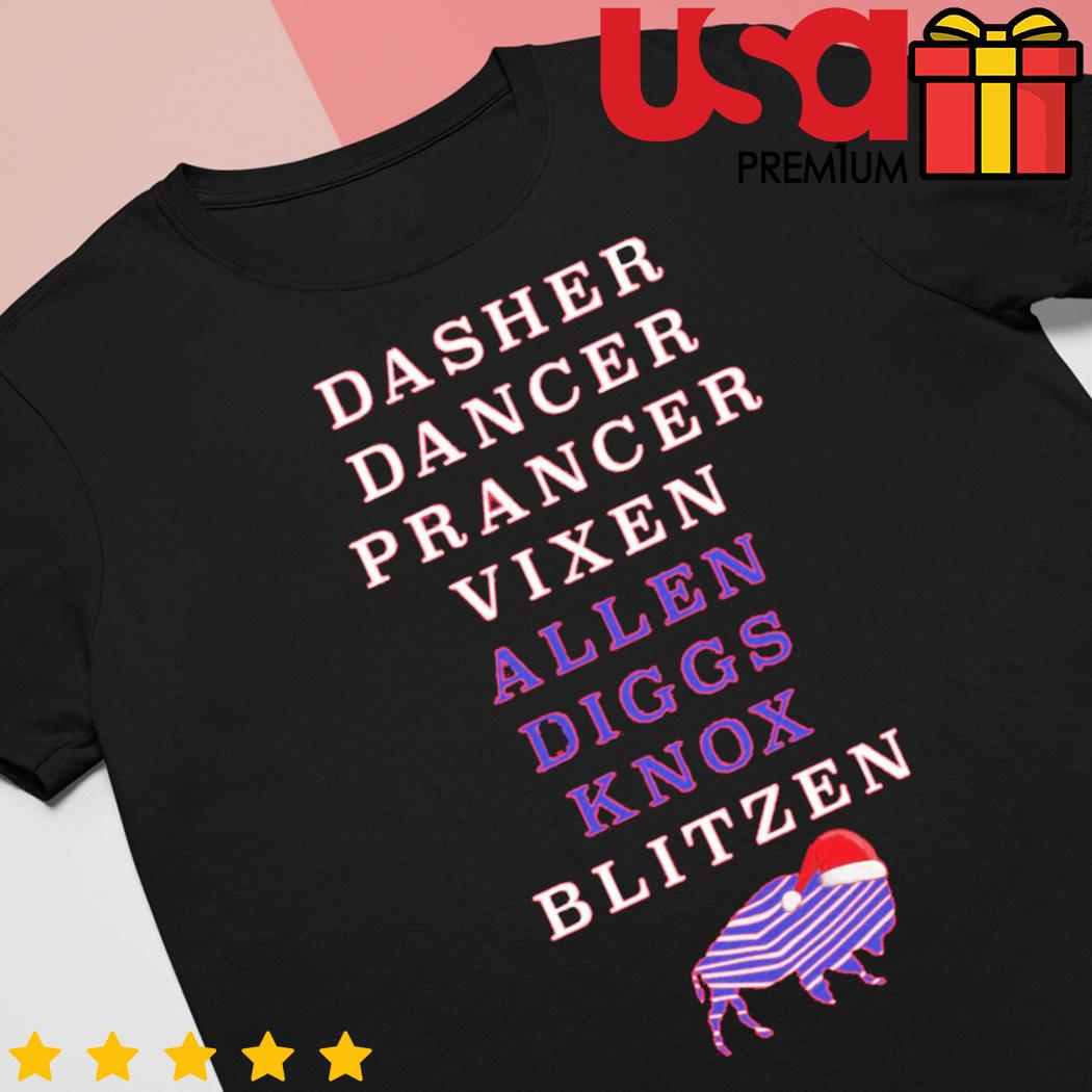 Dasher Dancer Prancer Vixen Allen Diggs Knox Blitzen shirt, hoodie