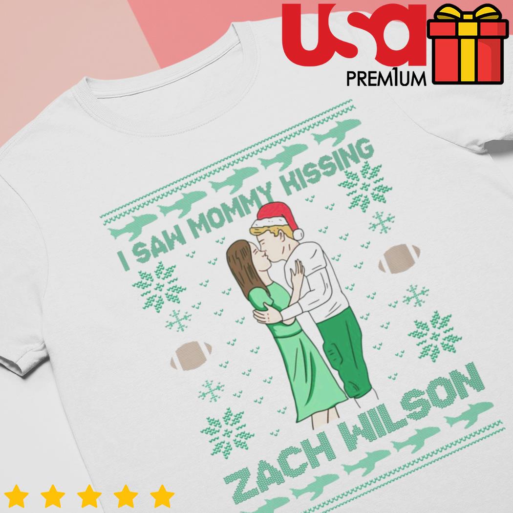 I saw mommy kissing Zach Wilson Christmas shirt, hoodie, sweater and long  sleeve