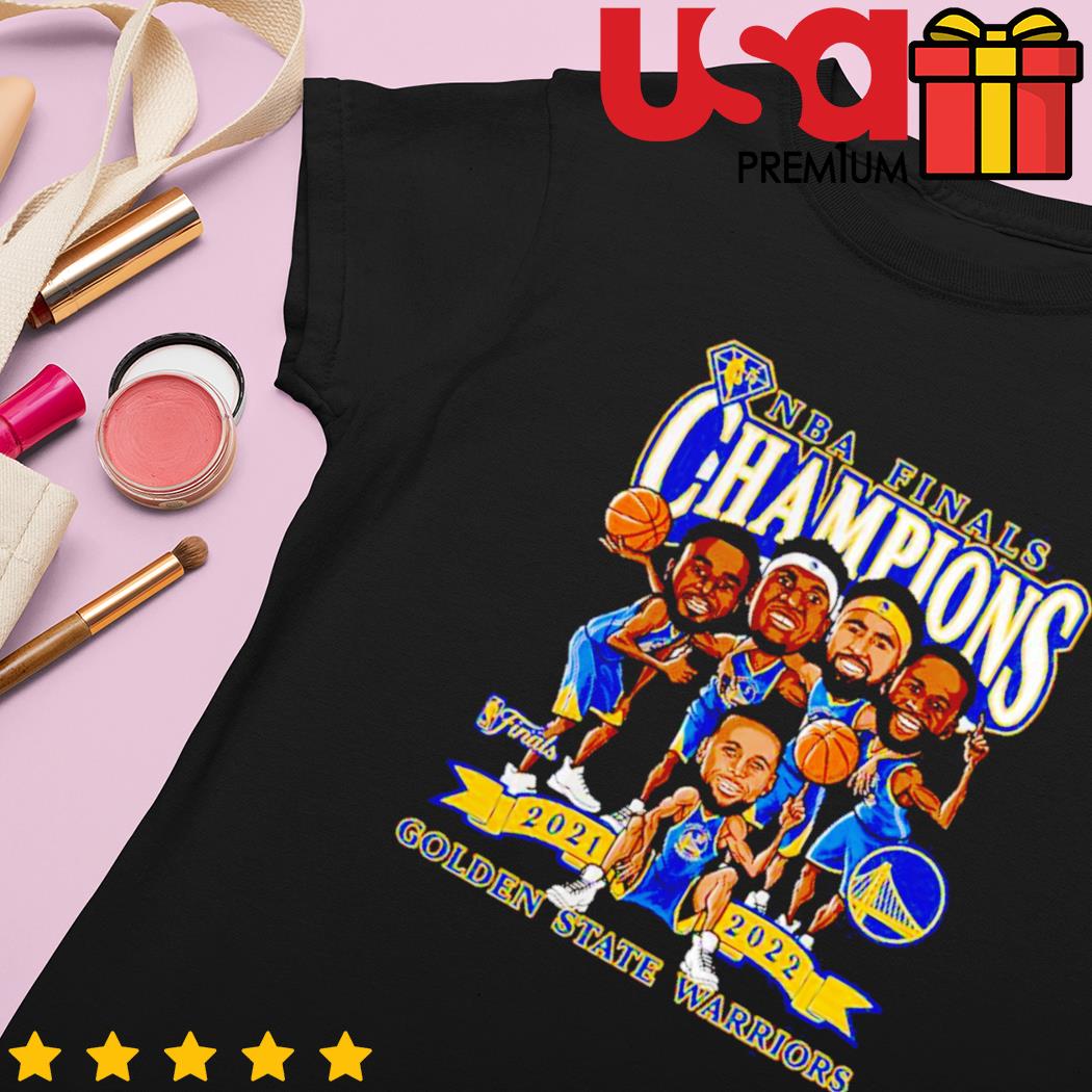 Golden State Warriors 2022 NBA Finals Champions Caricature T-Shirt