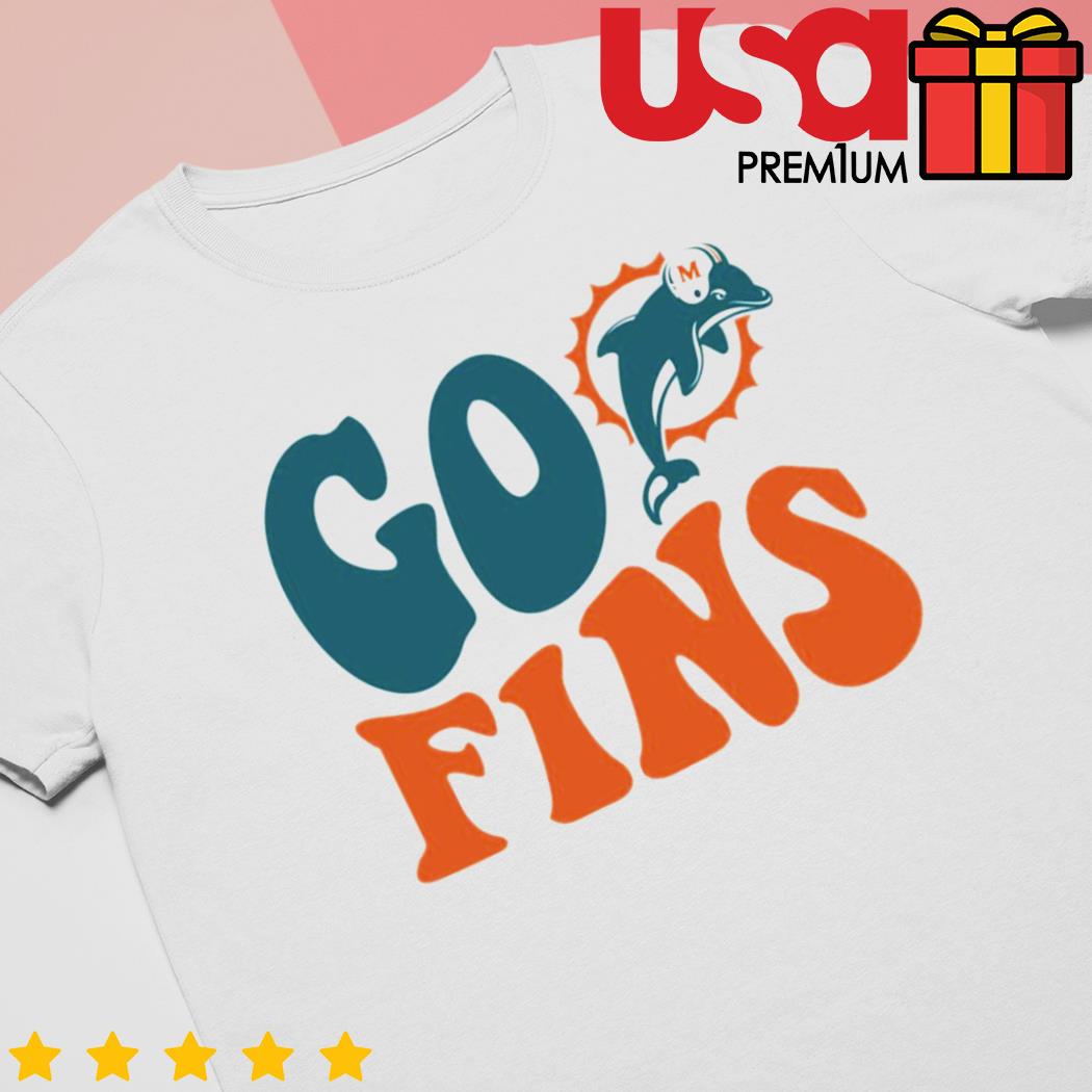 Miami Dolphins go Fins logo 2023 T-shirt, hoodie, sweater, long