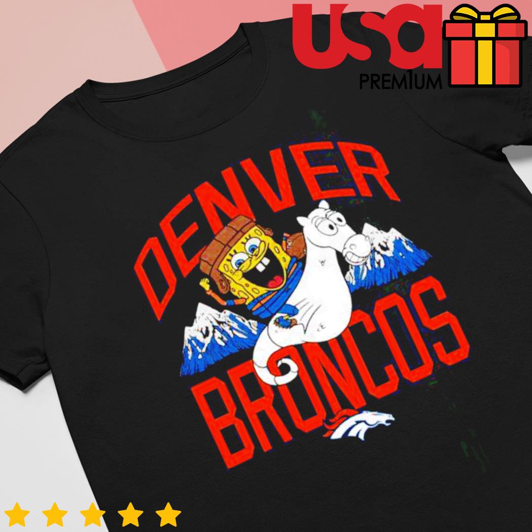 Spongebob x denver broncos shirt, hoodie, longsleeve tee, sweater