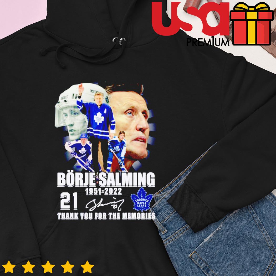 Borje Salming 71 Years Of 1951-2022 Thank You For The memories Signature  shirt, hoodie, sweater, long sleeve and tank top