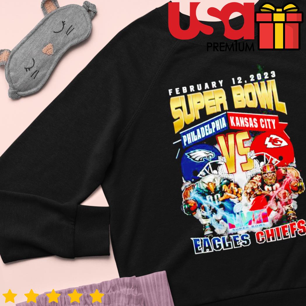 February 12 2023 Super Bowl Philadelphia Eagles vs Kansas City Chiefs shirt,  hoodie, sweater, long sleeve and tank top