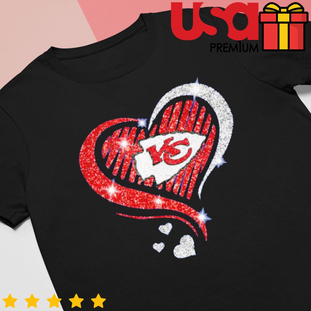 KC Football Heart TShirt – GlitterTees