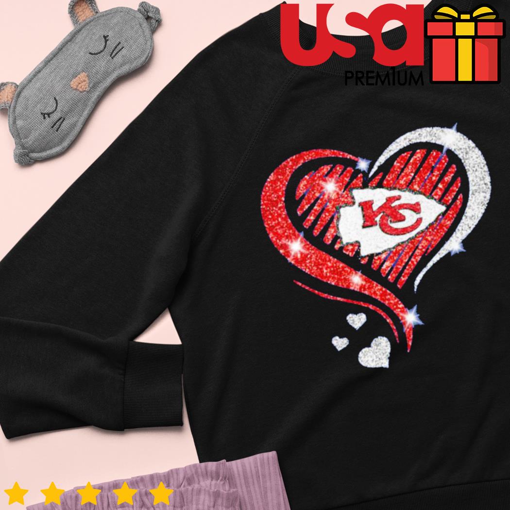 Chiefs Shirt Sweatshirt KC Chiefs Heart Love Shirt Chiefs T Shirt