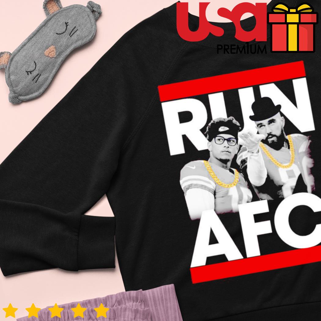 Patrick Mahomes Travis Kelce Run AFC shirt, hoodie, sweater and