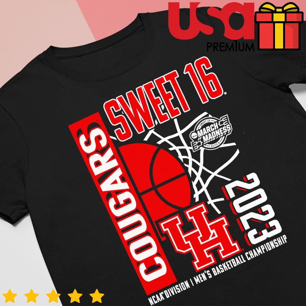 Houston Cougars 2023 Ncaa Men's Basketball Tournament March Madness Sweet  16 T-shirt