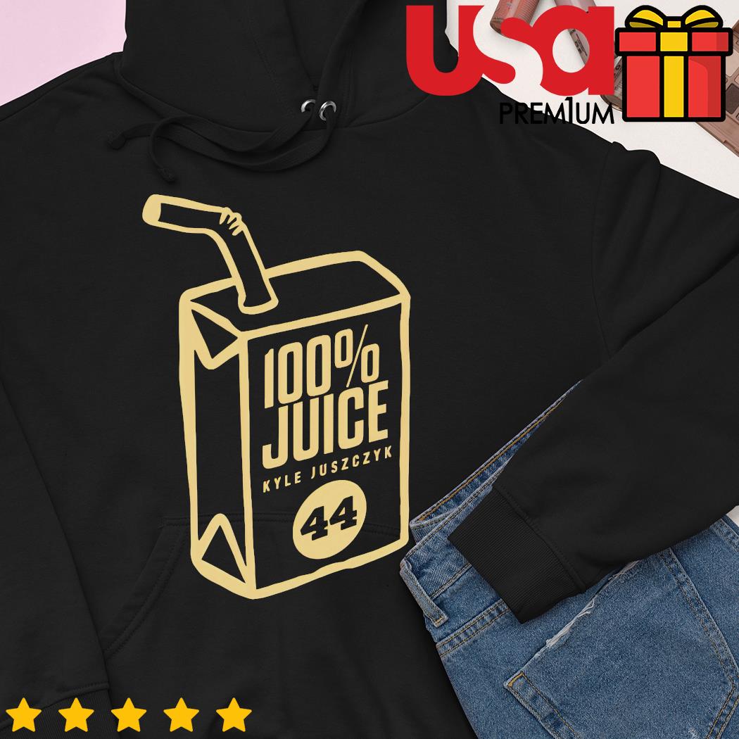 Box 100% juice kyle juszczyk number 44 shirt, hoodie, sweater, long sleeve  and tank top