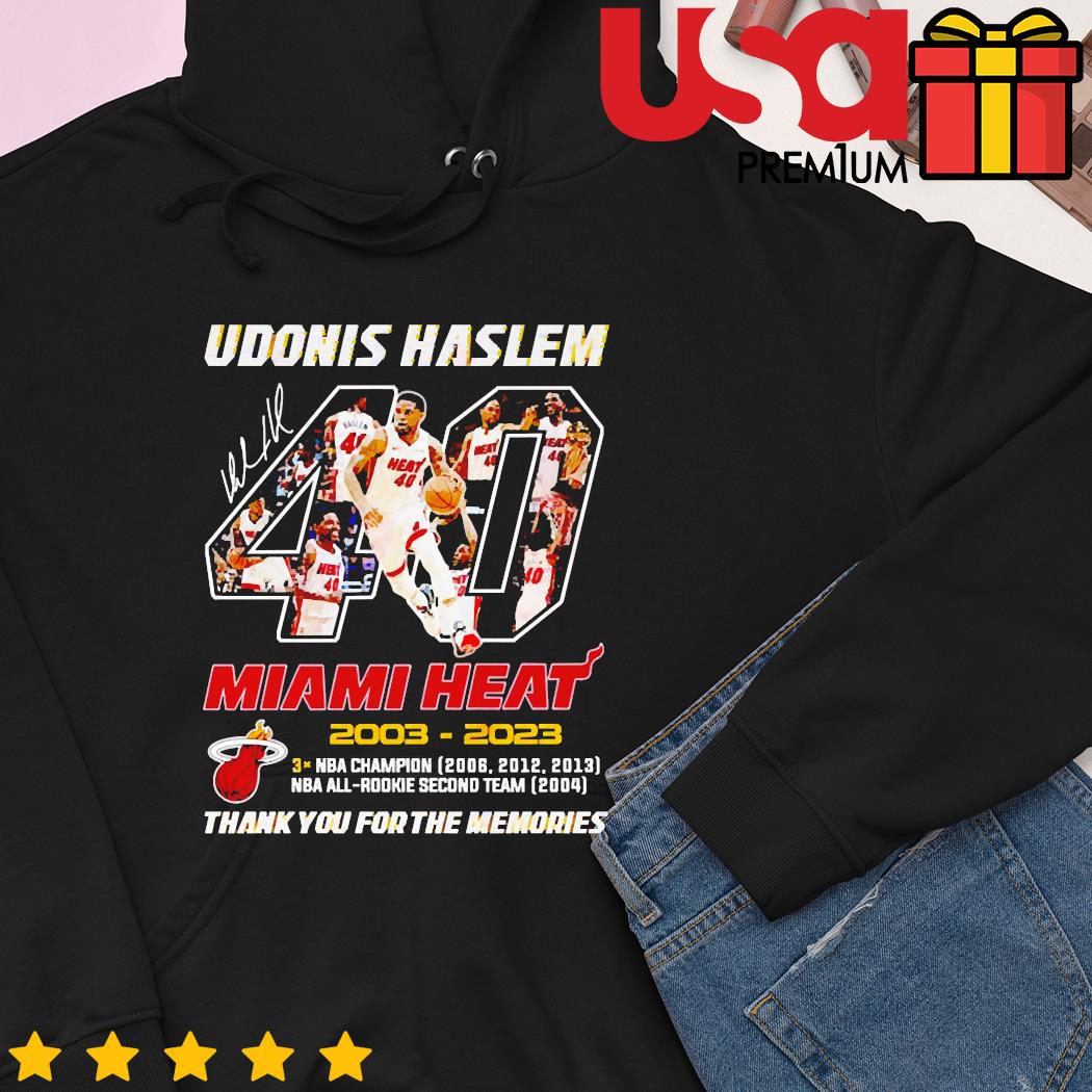 Udonis Haslem Miami Heat 2003 – 2023 thank you for the memories t-shirt,  hoodie, sweater and long sleeve