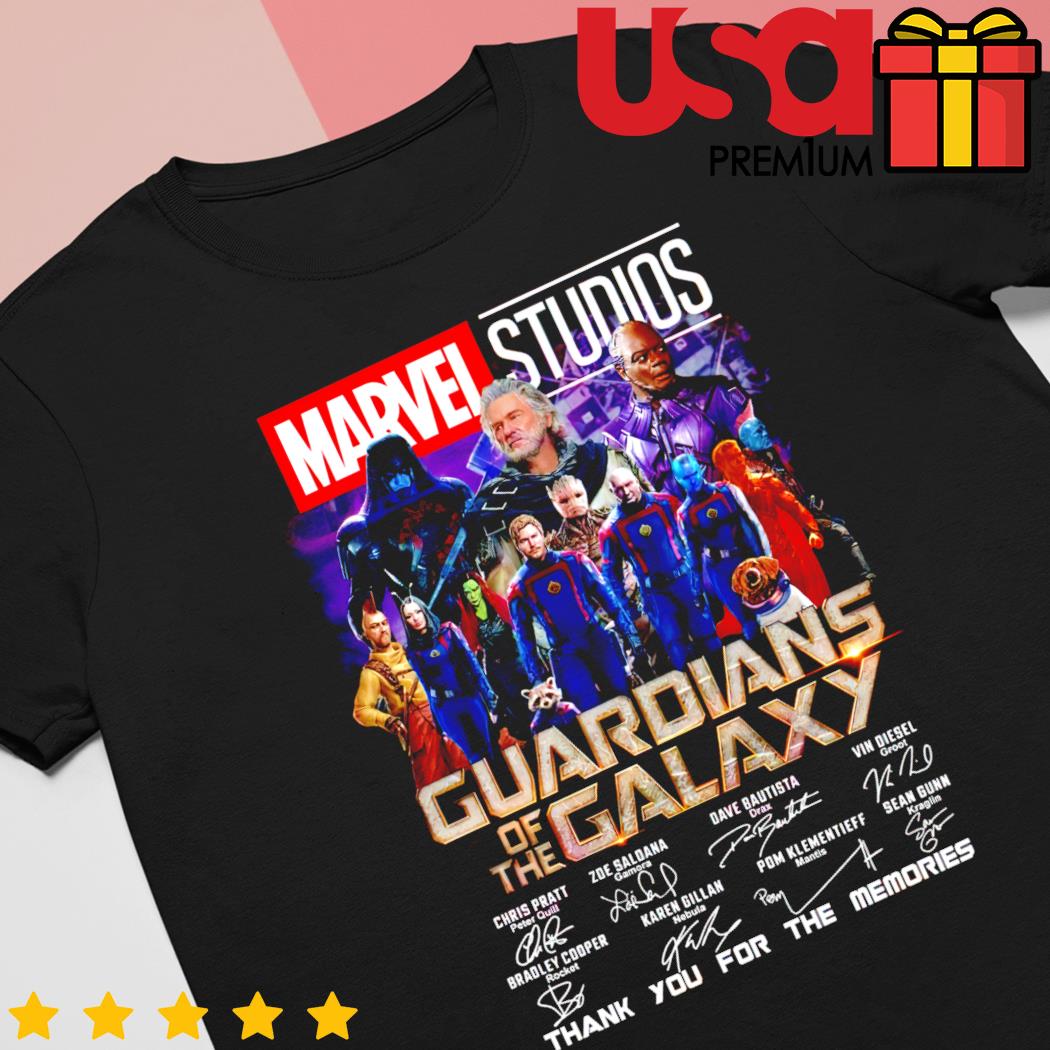Marvel Studios Guardians Of The Galaxy Characters Signatures Shirt