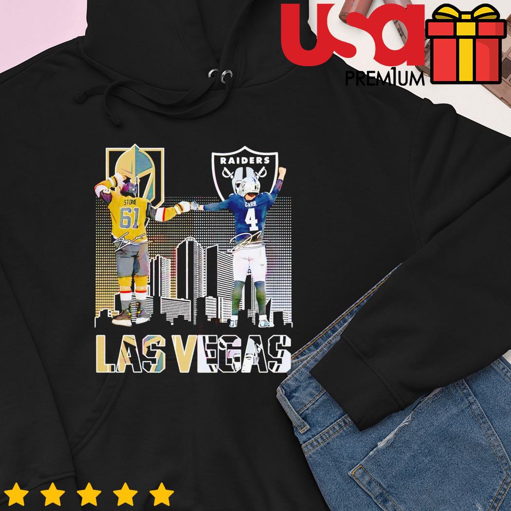 Vegas Golden Knights Stone And Las Vegas Raiders Carr T Shirt