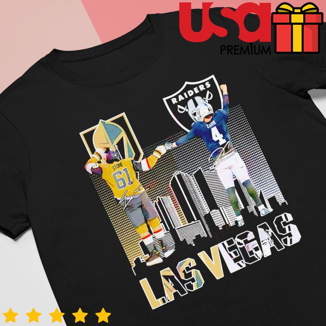 Vegas Golden Knights Stone And Las Vegas Raiders Carr T Shirt