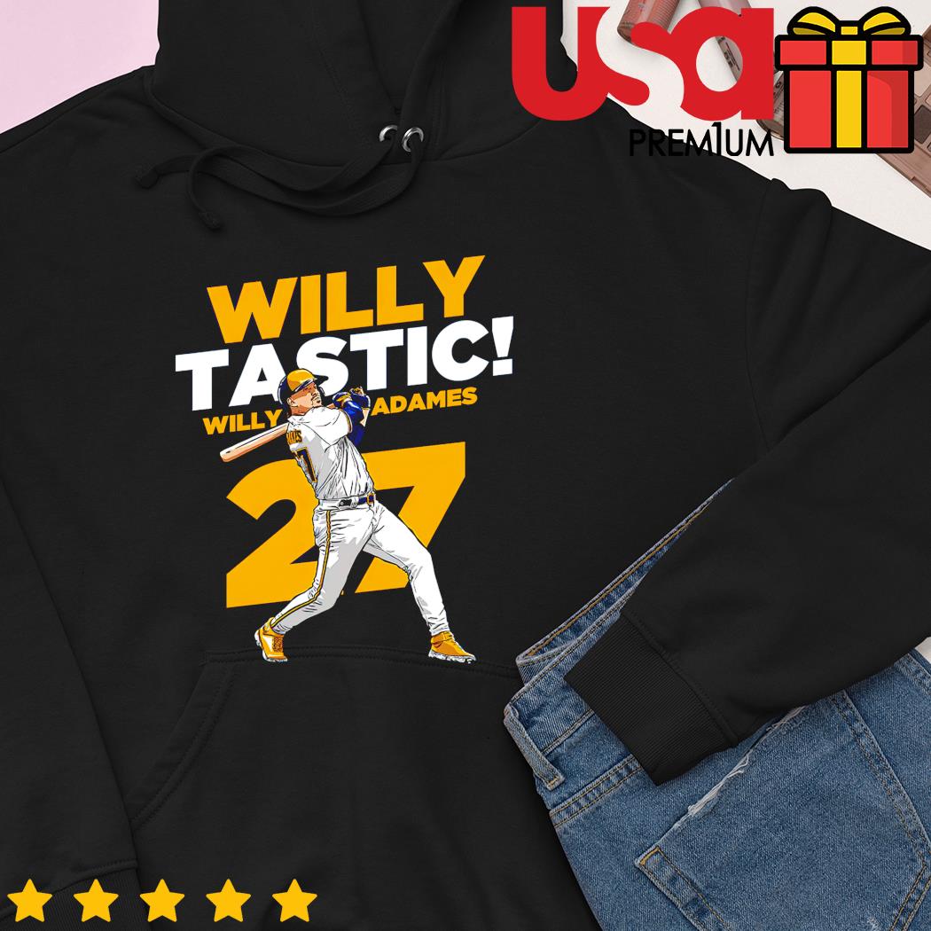 Milwaukee Brewers Willy Adames Men's Cotton T-Shirt - True Navy - Milwaukee | 500 Level Major League Baseball Players Association (MLBPA)