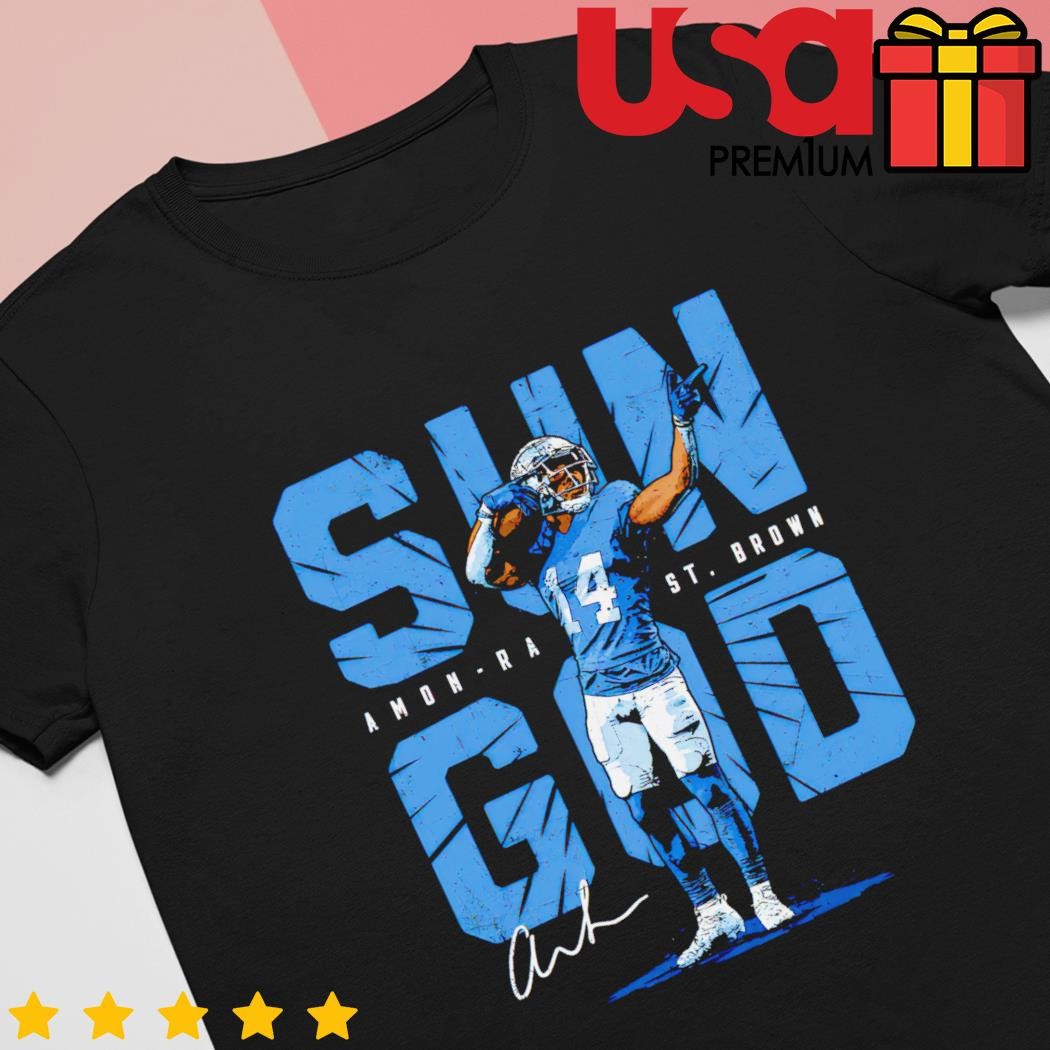 Amon-Ra St. Brown Detroit Lions football sun God 2023 T-shirt, hoodie,  sweater, long sleeve and tank top