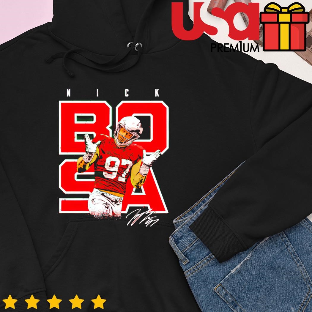 Nick Bosa 97 San Francisco 49ers football vintage poster shirt, hoodie,  sweater, long sleeve and tank top