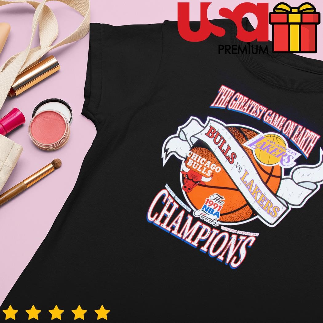 Chicago Bulls vs Los Angeles Lakers the greatest game on Earth the 1991 NBA  Finals Champions retro shirt, hoodie, sweater, long sleeve and tank top