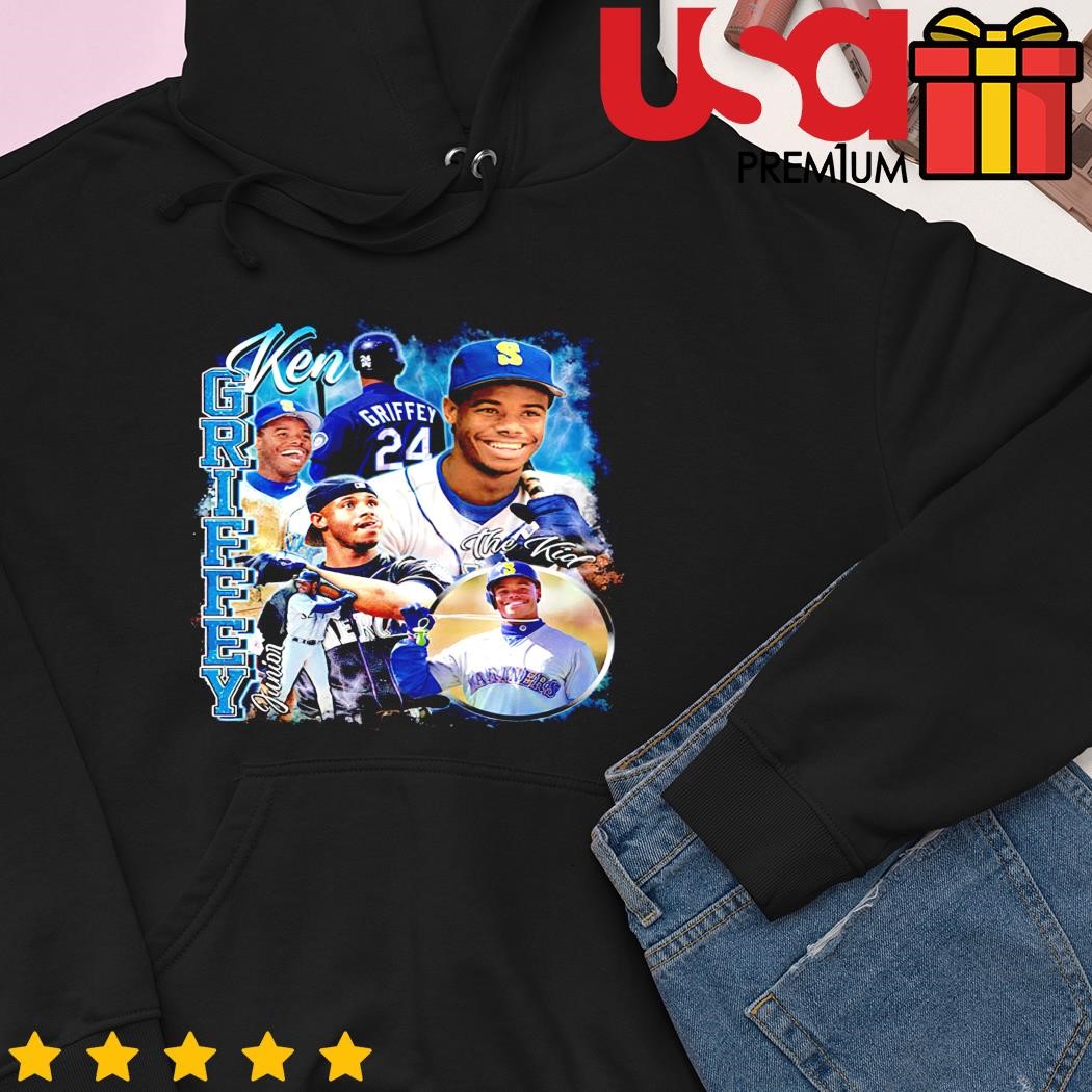 Ken Griffey Jr Retro Baseball Caricature T Shirt