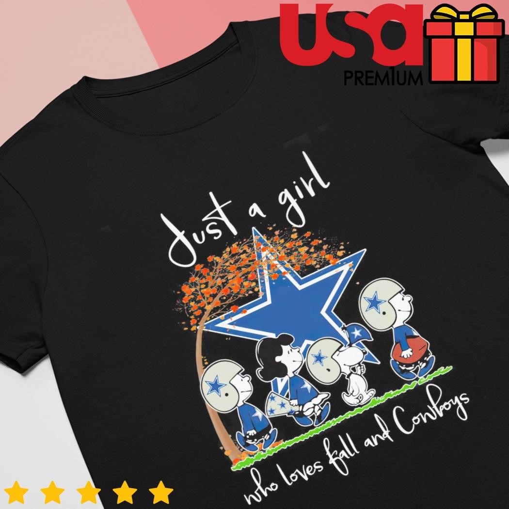 Just A Girl Who Loves Fall And Dallas Cowboys Unisex T-Shirt