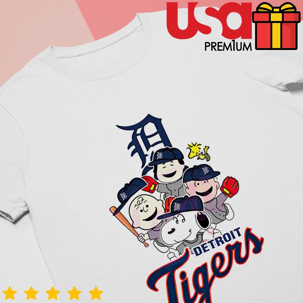 Peanuts MLB Detroit Tigers Snoopy and friends funny shirt, hoodie
