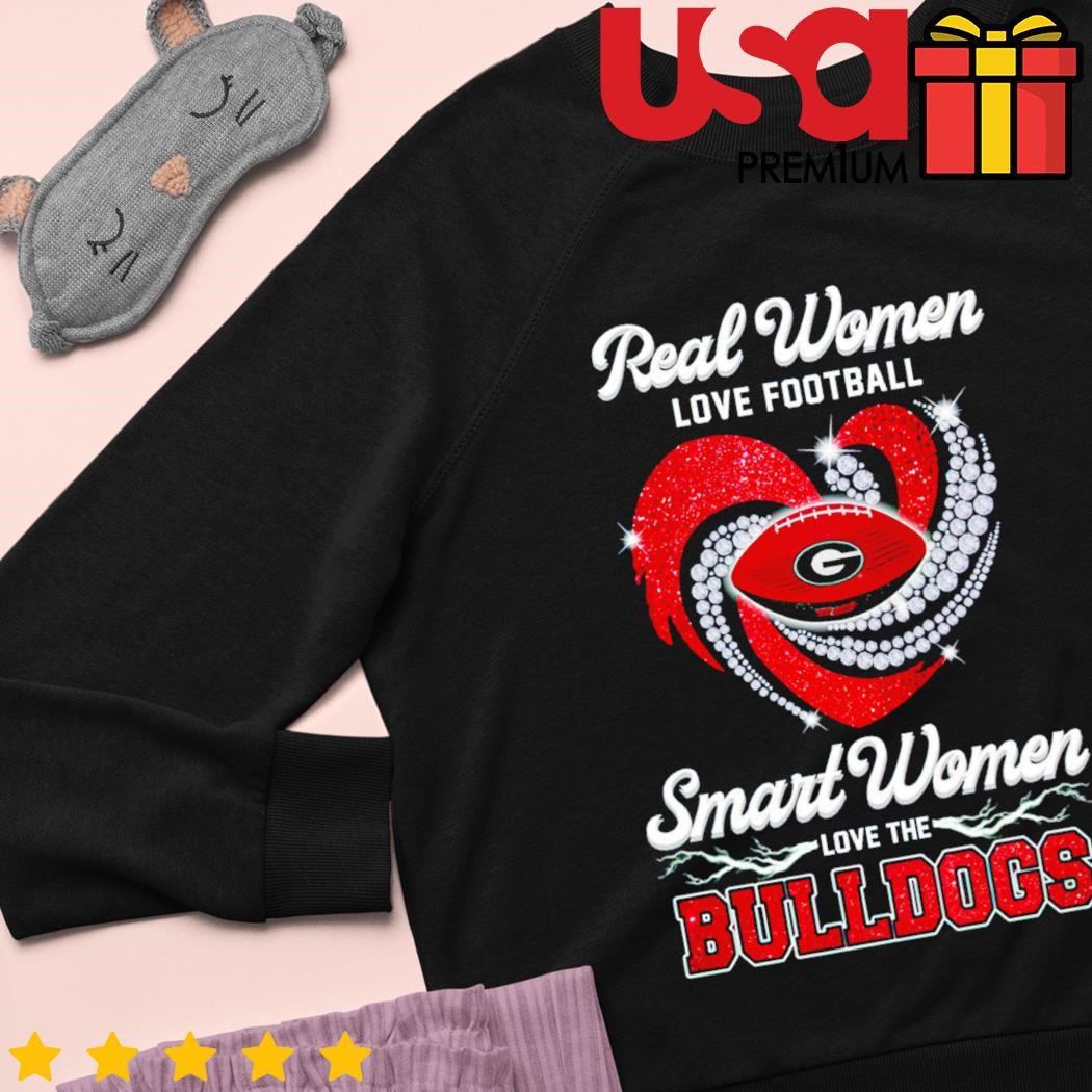 Real women love Football smart women love the Bulldogs logo shirt, hoodie,  sweater, long sleeve and tank top