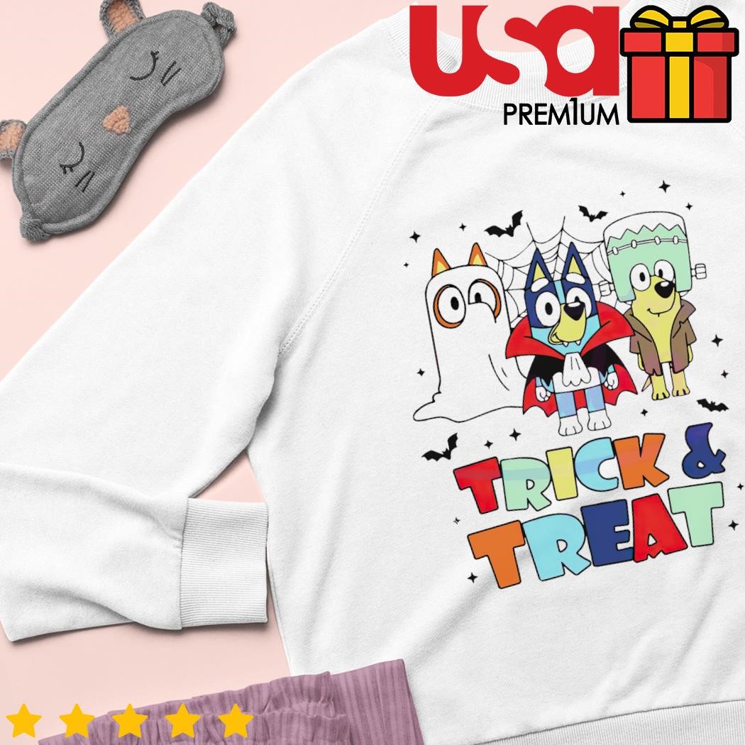 Bluey Trick Or Treat Halloween Friends, Bluey Family Halloween Shirt,  hoodie, sweater, long sleeve and tank top