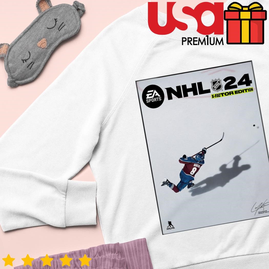 NHL 24 EA Sports NHL Cale Makar X-Factor signature edition Poster shirt,  hoodie, sweater and long sleeve