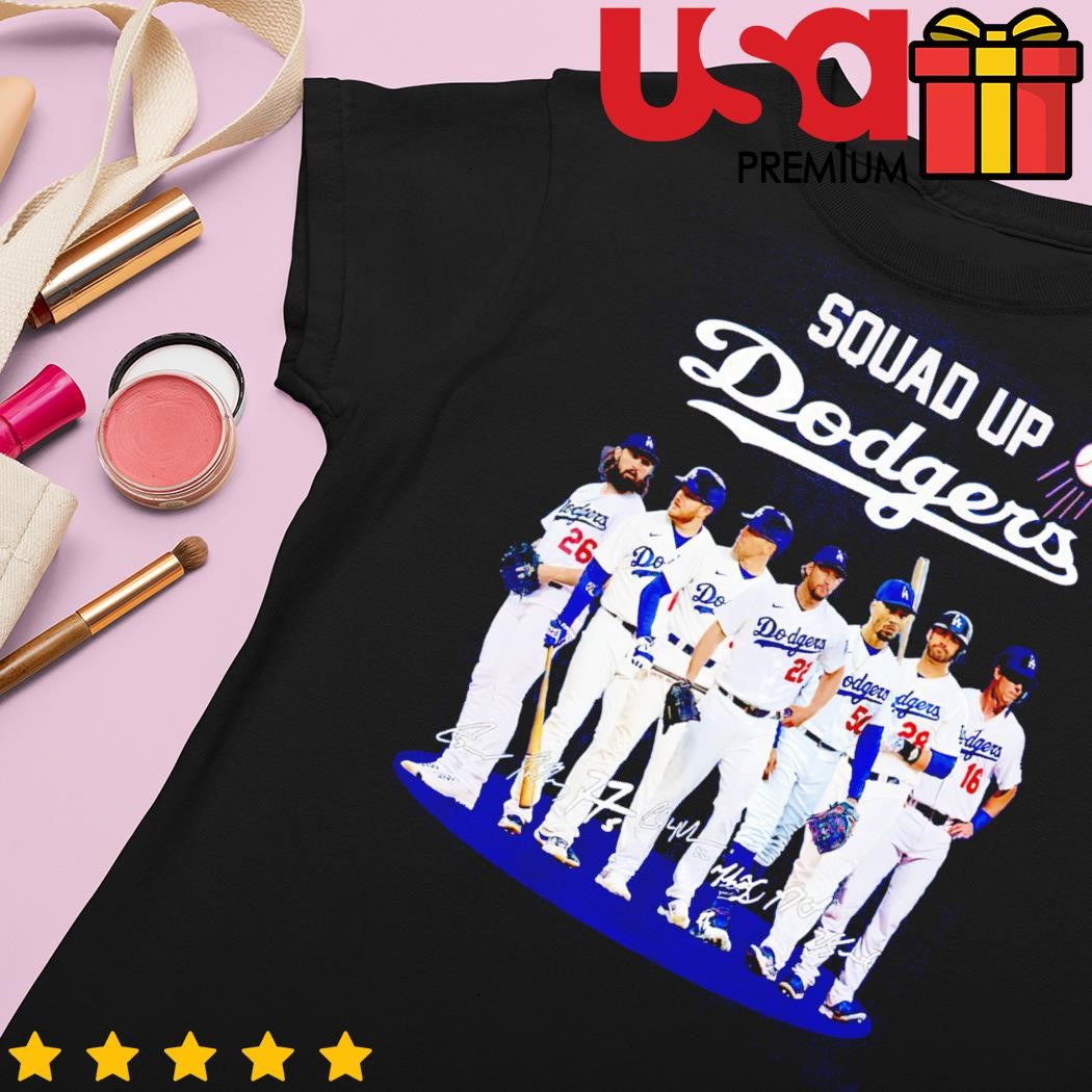 Official squad up Dodgers signature T-shirt, hoodie, tank top, sweater and  long sleeve t-shirt