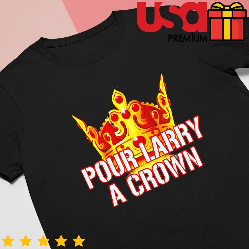 Atlanta Braves pour larry a crown shirt, hoodie, sweater and long sleeve