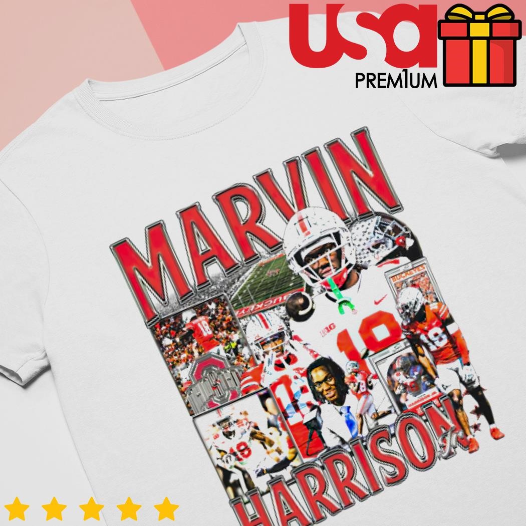 Marvin Harrison Jr. 18 Ohio State Buckeyes football player Vintage shirt,  hoodie, sweater, long sleeve and tank top