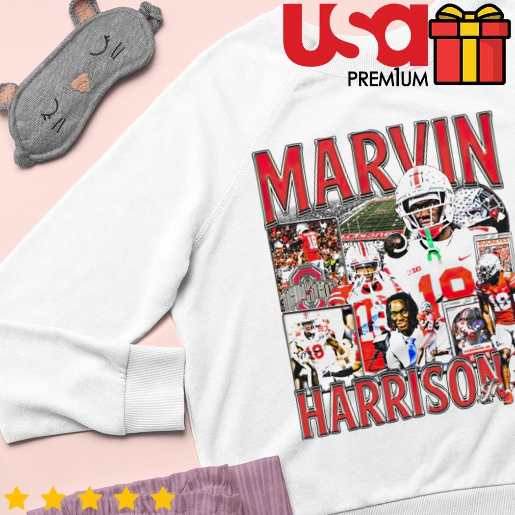 Marvin Harrison Jr. 18 Ohio State Buckeyes football player Vintage shirt,  hoodie, sweater, long sleeve and tank top